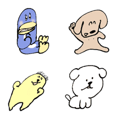 [LINE絵文字] 動くゆるい生き物 6の画像