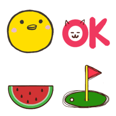 [LINE絵文字] 可愛く動くGOLF 絵文字の画像