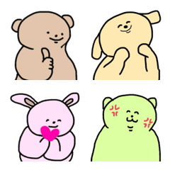 むちむちアニマルの気持ち伝わる絵文字の絵文字メイン画像