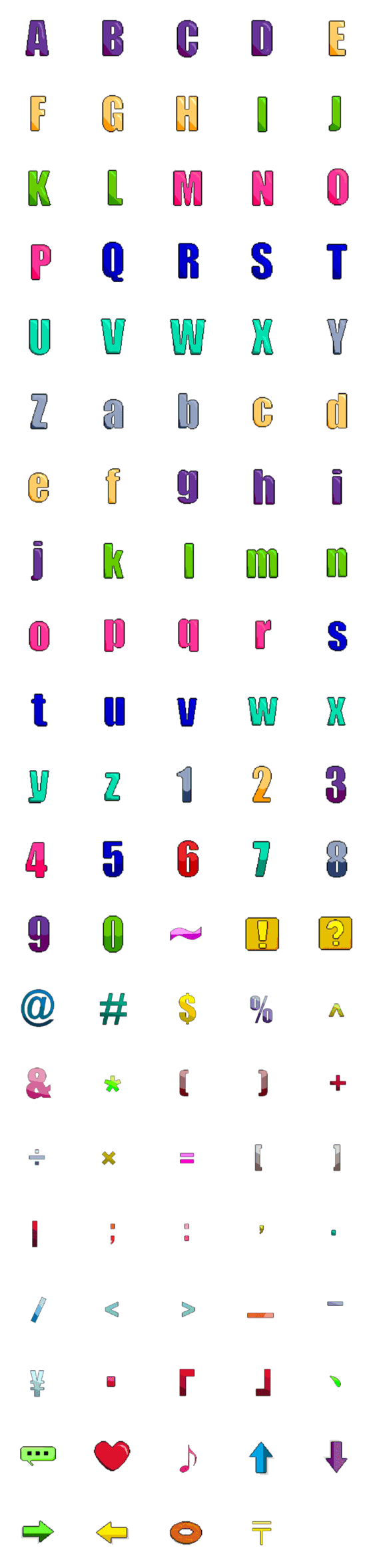 [LINE絵文字]English Alphabet(pix)の画像一覧