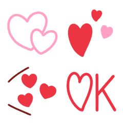 [LINE絵文字] 動く！シンプル♡ハートの画像