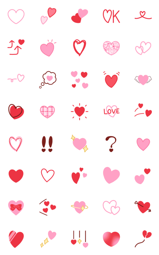 [LINE絵文字]動く！シンプル♡ハートの画像一覧