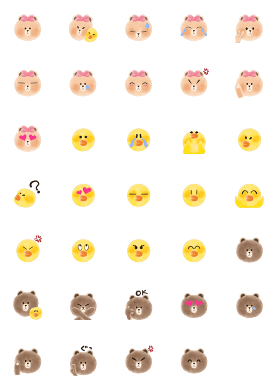 [LINE絵文字]パステル調ブラウン＆ チョコ、サリーの画像一覧