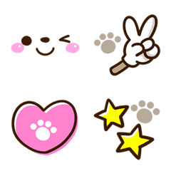 [LINE絵文字] シンプル絵文字【犬風】の画像