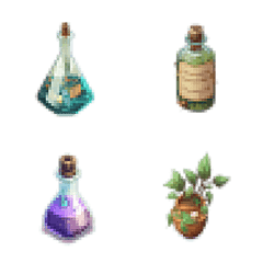 [LINE絵文字] RPG pixel items (1)の画像