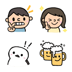 [LINE絵文字] ブタンプの絵文字（いつもにプラス）の画像