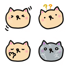 [LINE絵文字] かわいい☆ほのぼの猫☆いつも使える絵文字の画像
