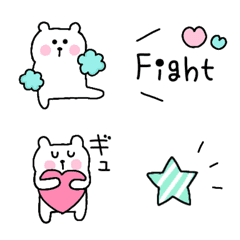 [LINE絵文字] 動く☆彡しろくまさんの画像