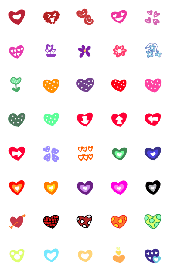 [LINE絵文字]Mini heart emojiの画像一覧