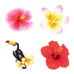 [LINE絵文字] ハワイの装飾絵文字の画像