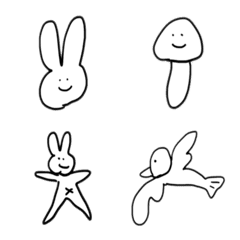 [LINE絵文字] うさぎえもじかわいいの画像