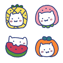 [LINE絵文字] * fruit catの画像