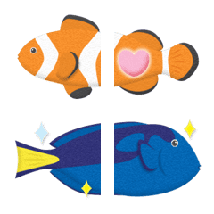 [LINE絵文字] つながる 熱帯魚 アルファベットの画像