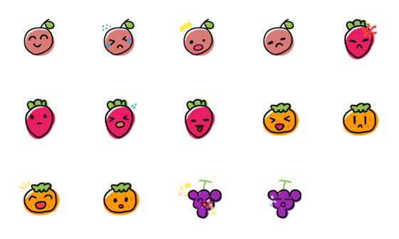 [LINE絵文字]Fruit-chan's cute emojiの画像一覧