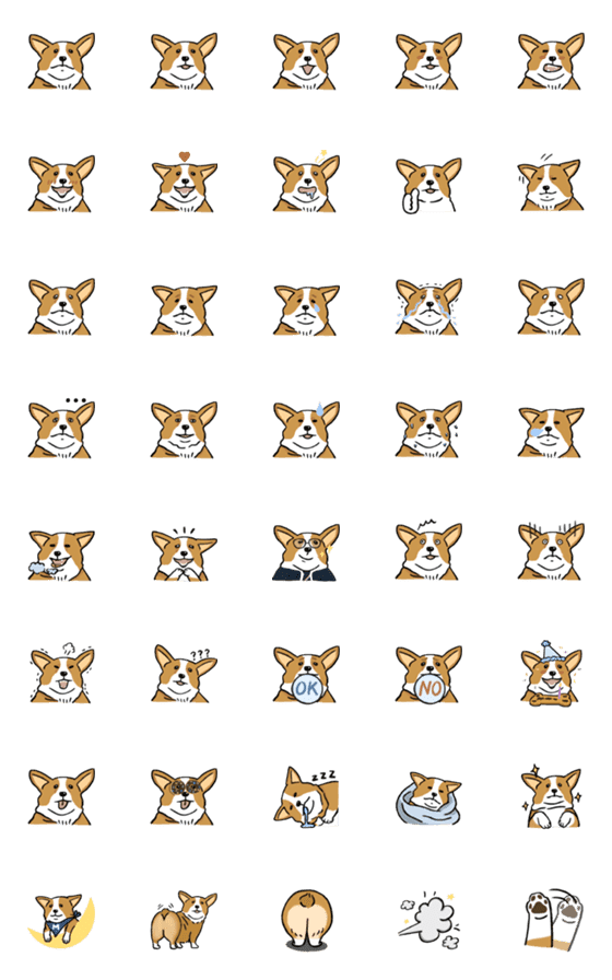 [LINE絵文字]Corgi makes your dayの画像一覧