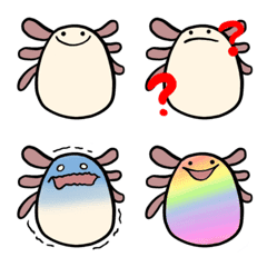 [LINE絵文字] 卵のようなウーパールーパーの画像