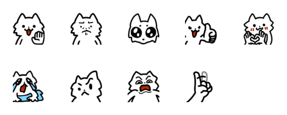 [LINE絵文字]Cat with fingersの画像一覧