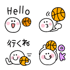 [LINE絵文字] ゆるいバスケ絵文字☆彡の画像