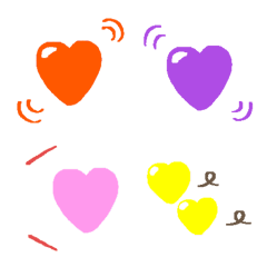 [LINE絵文字] all heart♥5の画像