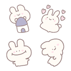 Emoji  Rabbit cute *)の絵文字メイン画像