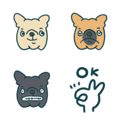 [LINE絵文字] しんぷるなふれんちぶるどっぐの画像