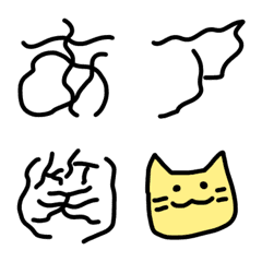 [LINE絵文字] ふにゃふにゃ文字の画像