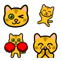 [LINE絵文字] チャトラねこの動く絵文字の画像