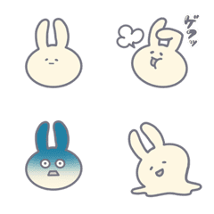 [LINE絵文字] Fluffy Rabbit Face Emoji 2の画像