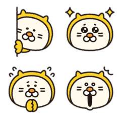 [LINE絵文字] 黄色いネコさんの絵文字だよの画像