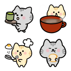 [LINE絵文字] 動く！家事をするねこ絵文字の画像