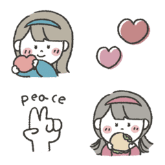 女の子★あざと可愛い韓国風の絵文字メイン画像