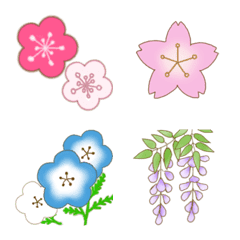 [LINE絵文字] 春の花の画像