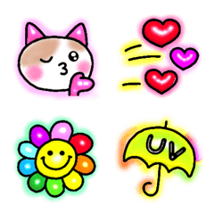 [LINE絵文字] ネオンポップ☆Friendsの画像