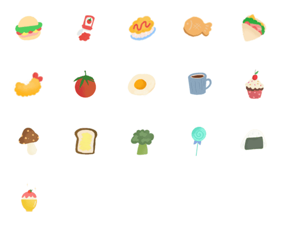 [LINE絵文字]Food and vegetablesの画像一覧
