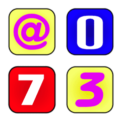 [LINE絵文字] Number emoji 73の画像