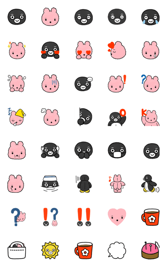[LINE絵文字]ぬいぐるみのぺーとくー 絵文字  再販版の画像一覧