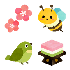 動く！ほんわか春のイベント絵文字の絵文字メイン画像