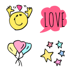 [LINE絵文字] ♡毎日使えちゃう絵文字の画像