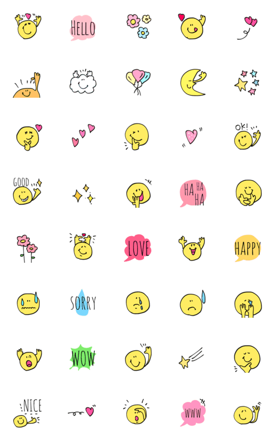 [LINE絵文字]♡毎日使えちゃう絵文字の画像一覧