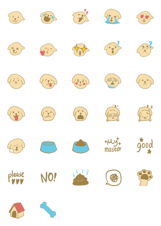 [LINE絵文字]Gold Dogの画像一覧