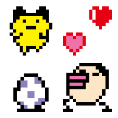 [LINE絵文字] 動く！Tamagotchi90's絵文字の画像