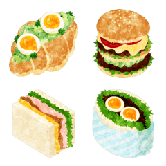 [LINE絵文字] いろいろサンドイッチの絵文字の画像