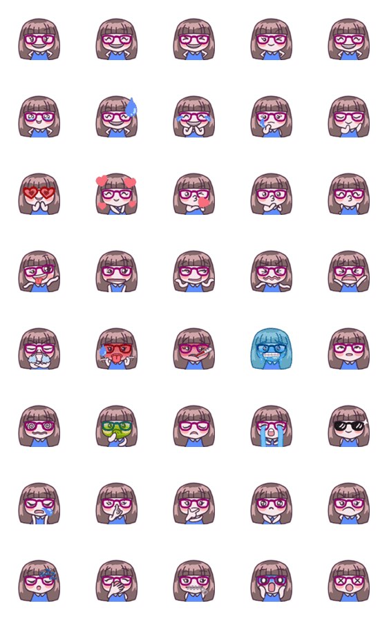 [LINE絵文字]Lauren Emoji Packの画像一覧