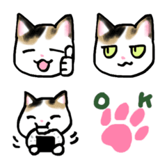 [LINE絵文字] 三毛猫オクラの絵文字の画像