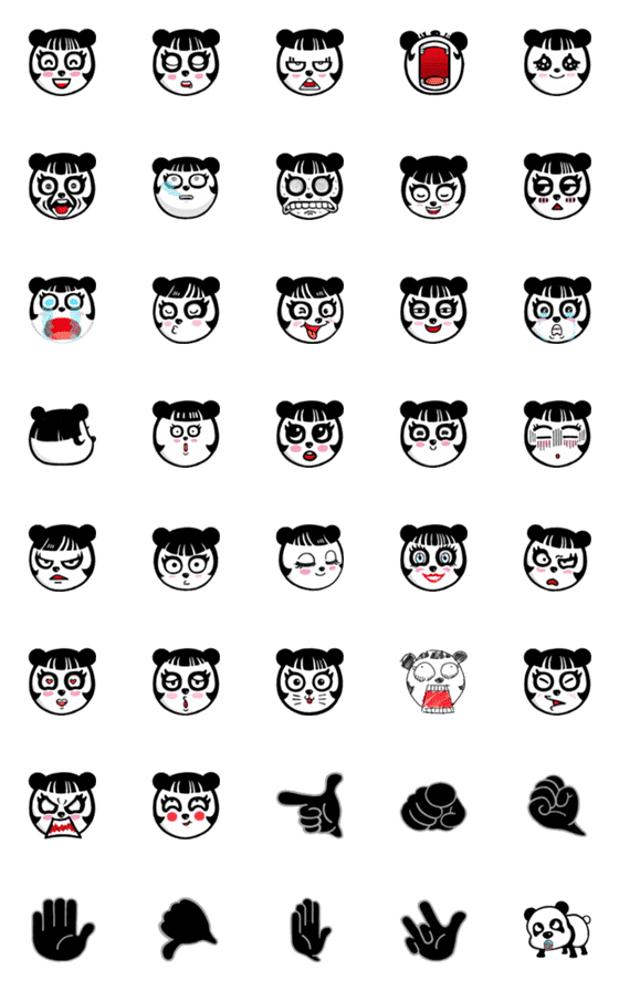 [LINE絵文字]pandachables Emoji 3の画像一覧
