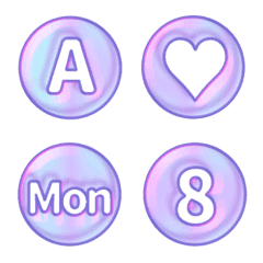 QxQ ABC しゃぼん玉（かなカナ）絵文字の絵文字メイン画像
