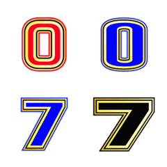 [LINE絵文字] Number emoji 77の画像