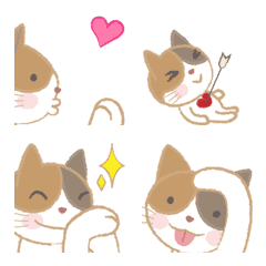 [LINE絵文字] うごく！三毛猫ルナ♥の画像