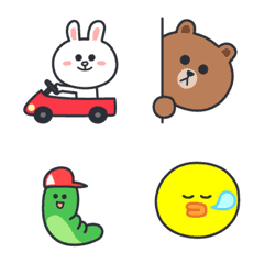 [LINE絵文字] LINE FRIENDSの動く絵文字01の画像