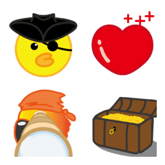 [LINE絵文字] Pirates' daily with Sally and Parrotsの画像